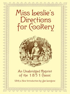 cover image of Miss Leslie's Directions for Cookery